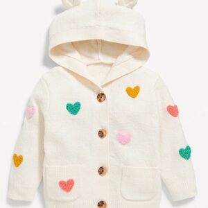Old Navy Cream Cardigan with Heart Details